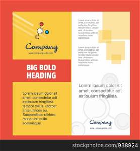 Networking Company Brochure Title Page Design. Company profile, annual report, presentations, leaflet Vector Background