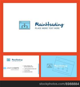 Networking Logo design with Tagline & Front and Back Busienss Card Template. Vector Creative Design