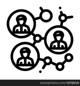 networking online business consultant line icon vector. networking online business consultant sign. isolated contour symbol black illustration. networking online business consultant line icon vector illustration