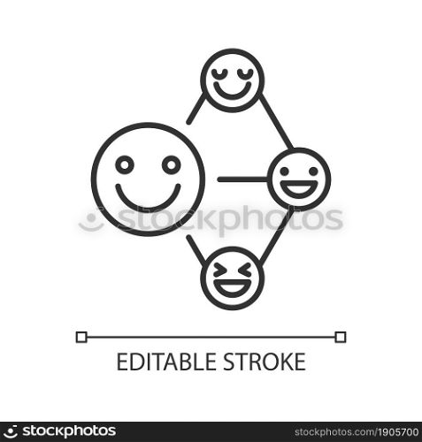 Networking talent linear icon. Build relationship ability. Empathy and listening skills. Thin line customizable illustration. Contour symbol. Vector isolated outline drawing. Editable stroke. Networking talent linear icon