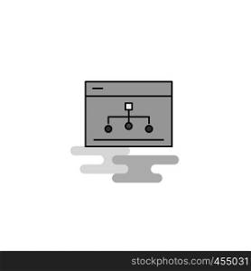 Networking Web Icon. Flat Line Filled Gray Icon Vector