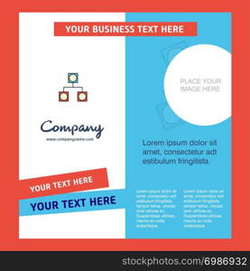 Networks Company Brochure Template. Vector Busienss Template