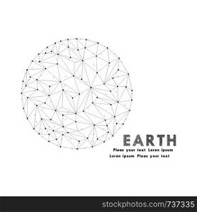 Networks - Globe Design. Earth polygonal, eps 10