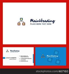 Networks Logo design with Tagline & Front and Back Busienss Card Template. Vector Creative Design
