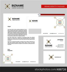 Networks router Business Letterhead, Envelope and visiting Card Design vector template