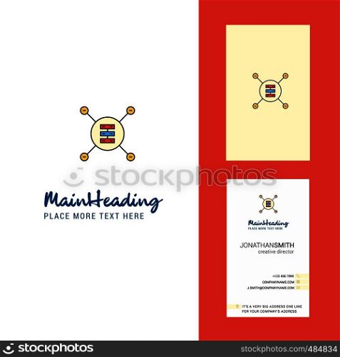 Networks router Creative Logo and business card. vertical Design Vector