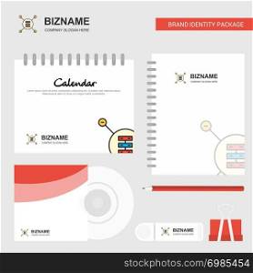 Networks router Logo, Calendar Template, CD Cover, Diary and USB Brand Stationary Package Design Vector Template