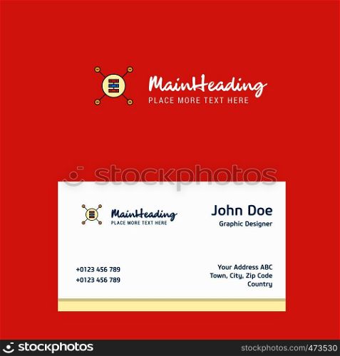 Networks router logo Design with business card template. Elegant corporate identity. - Vector