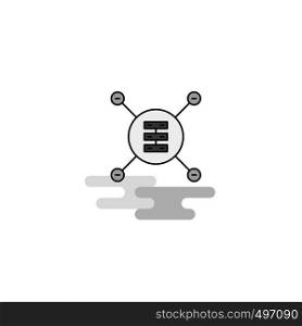Networks router Web Icon. Flat Line Filled Gray Icon Vector