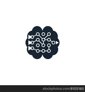 Neural network creative icon from artificial Vector Image