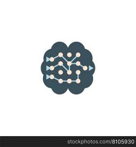 Neural network creative icon from artificial Vector Image