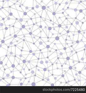 Neural network of nodes and connections. Abstract dynamic seamless pattern. Vector illustration on white background. Neural network of nodes and connections. Abstract dynamic seamless pattern. Vector illustration