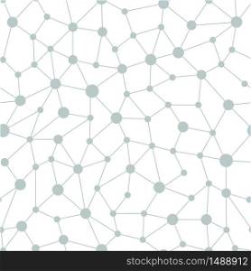 Neural network seamless pattern. Neural network of nodes and connections. Vector illustration on white background. Neural network seamless pattern. Neural network of nodes and connections. Vector