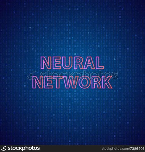 Neural networks on a digital background. Vector illustration .. Neural networks on a digital background. 