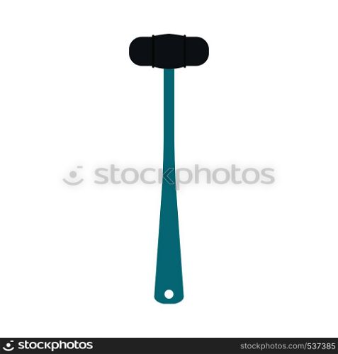 Neurological reflex hammer doctor flat vector icon. Test medical muscle hospital tool instrument diagnosis sign