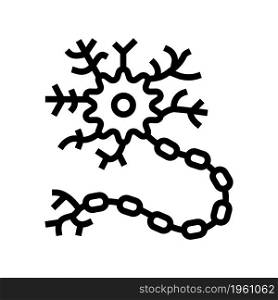 neuron human line icon vector. neuron human sign. isolated contour symbol black illustration. neuron human line icon vector illustration
