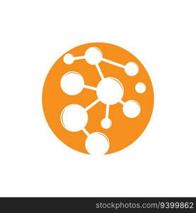 Neuron Logo, Cel Dna Network Vector, And Particle Technology, Simple Illustration Template Design