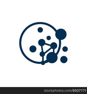 Neuron Logo, Cel Dna Network Vector, And Particle Technology, Simple Illustration Template Design