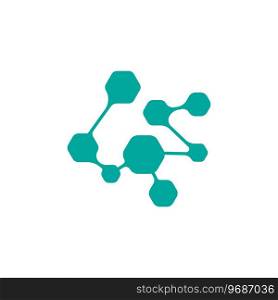 Neuron Logo, Cel Dna Network Vector, And Particle Technology, Simple Illustration Template Design