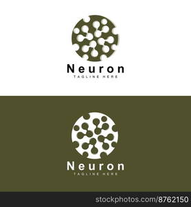 Neuron Logo Design Vector nerve cell illustration Molecular DNA health ...