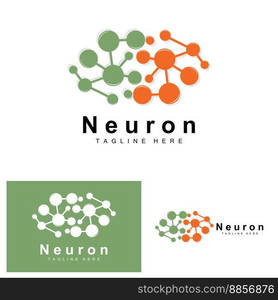 Neuron Logo Design Vector nerve cell illustration Molecular DNA health ...