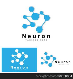 Neuron Logo Design Vector nerve cell illustration Molecular DNA health ...