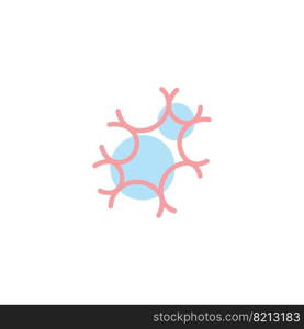 neuron logo neurology icon vector design