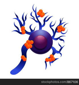 Neuron sick disease icon. Cartoon of neuron sick disease vector icon for web design isolated on white background. Neuron sick disease icon, cartoon style