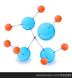 Neutral molecule icon. Isometric illustration of neutral molecule vector icon for web. Neutral molecule icon, isometric style