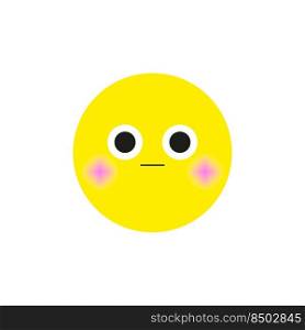 Neutral yellow smiley. Funny cartoon character. Smile icon. Vector illustration. stock image. EPS 10.. Neutral yellow smiley. Funny cartoon character. Smile icon. Vector illustration. stock image. 