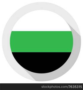 Neutrois pride flag, round shape icon on white background, vector illustration