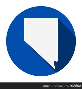 Nevada state map flat icon with long shadow EPS 10 vector illustration.