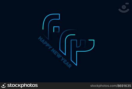 New 2023 Year typography design. 2023 numbers logotype illustration