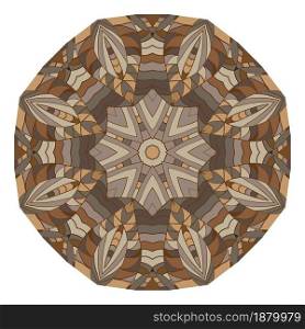 New abstract image with kaleidoscope in brown colors Vector illustration