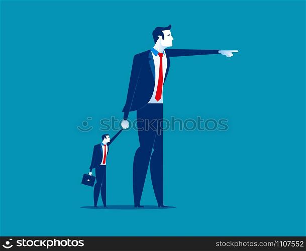 New and Experienced business people. Concept business vector illustration.