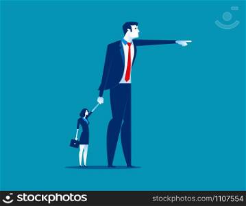 New and Experienced business people. Concept business vector illustration.