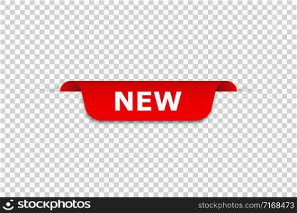 New banner. Isolated vector web banner on transparent background. Discount banner design. Advertising sign. New banner template background big sale special offer. Ribbon vector. EPS 10