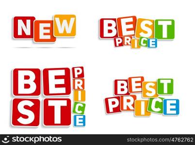 New, Best Price Sign Template Vector Illustration EPS10