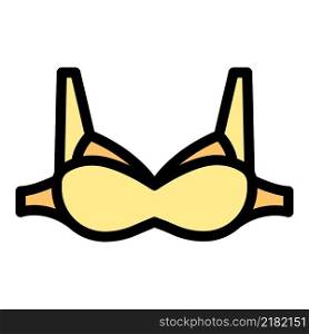 New brassiere icon. Outline new brassiere vector icon color flat isolated. New brassiere icon color outline vector