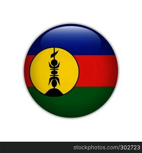 New Caledonia flag on button