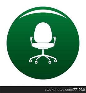 New chair icon. Simple illustration of new chair vector icon for any design green. New chair icon vector green