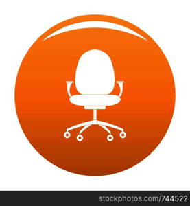 New chair icon. Simple illustration of new chair vector icon for any design orange. New chair icon vector orange