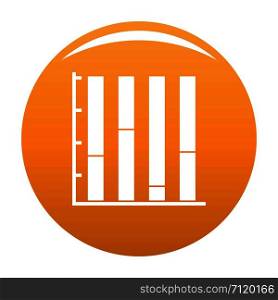 New chart icon. Simple illustration of new chart vector icon for any any design orange. New chart icon vector orange