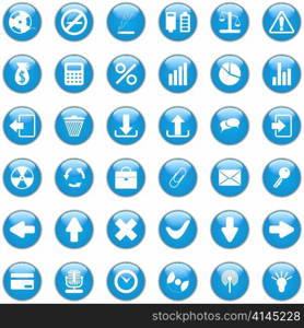 New collection of different icons for using in web design. General.