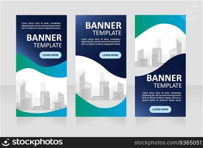New construction homes for sale web banner design template. Vector flyer with text space. Advertising placard with customized copyspace. Printable poster for ads. Arial, Calibri Regular fonts used. New construction homes for sale web banner design template