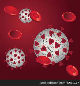 New coronavirus, COVID 2019 virus cell illustration design.