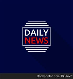 New daily news logo. Flat illustration of new daily news vector logo for web design. New daily news logo, flat style