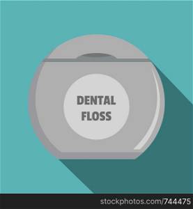 New dental floss icon. Flat illustration of new dental floss vector icon for web design. New dental floss icon, flat style