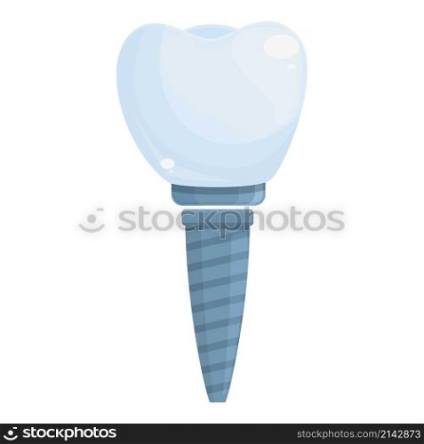 New dental implant icon cartoon vector. Oral tooth. Dentis jaw. New dental implant icon cartoon vector. Oral tooth