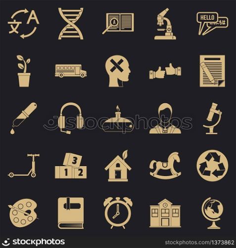 New discoveries icons set. Simple set of 25 new discoveries vector icons for web for any design. New discoveries icons set, simple style